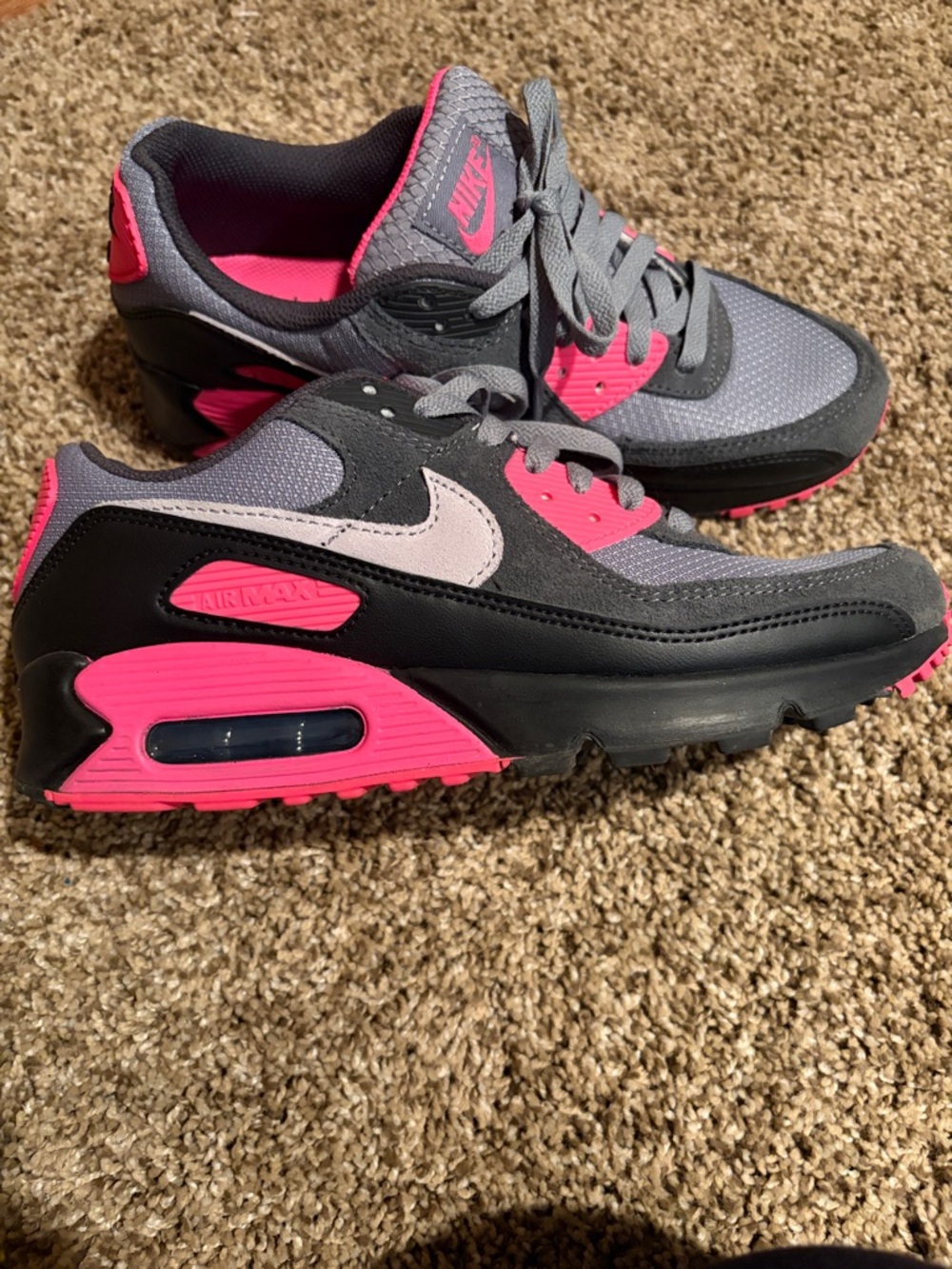 Nike Gray and Hot Pink Men Air Max Sneakers size 8.